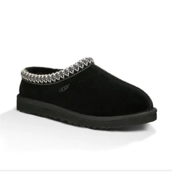NWT UGG Women’s Tasman black Suede and Shearling Slippers. - Picture 2 of 4